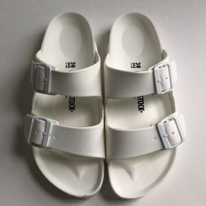 white arizona eva sandals